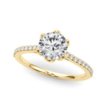 6-Prong Single Row Round Engagement Ring