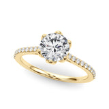 6-Prong Single Row Round Engagement Ring