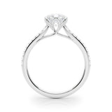 Lab Grown 6-Prong Single Row Round Engagement Ring