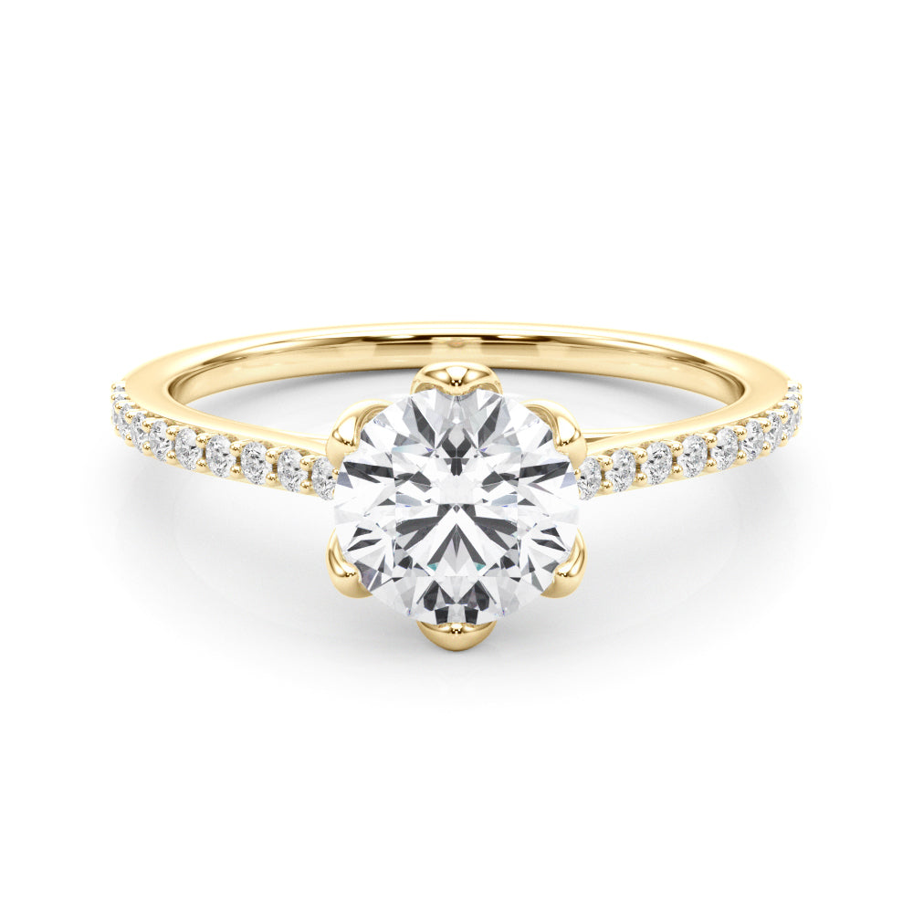 6-Prong Single Row Round Engagement Ring