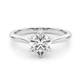 Lab Grown Round Solitaire Engagement Ring
