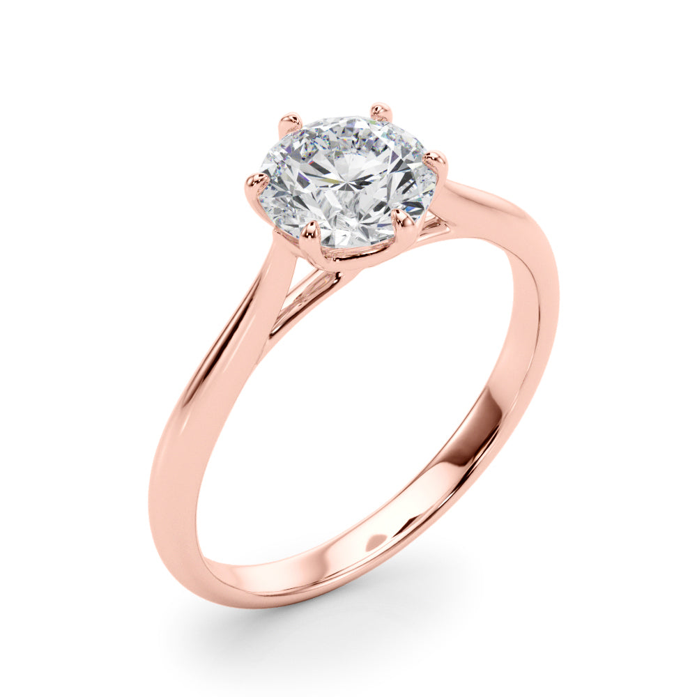 Solitaire Round Engagement Rings