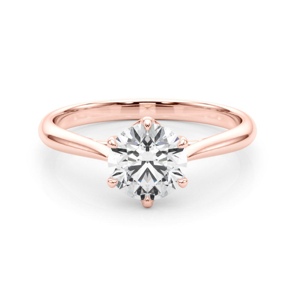 Solitaire Round Engagement Rings