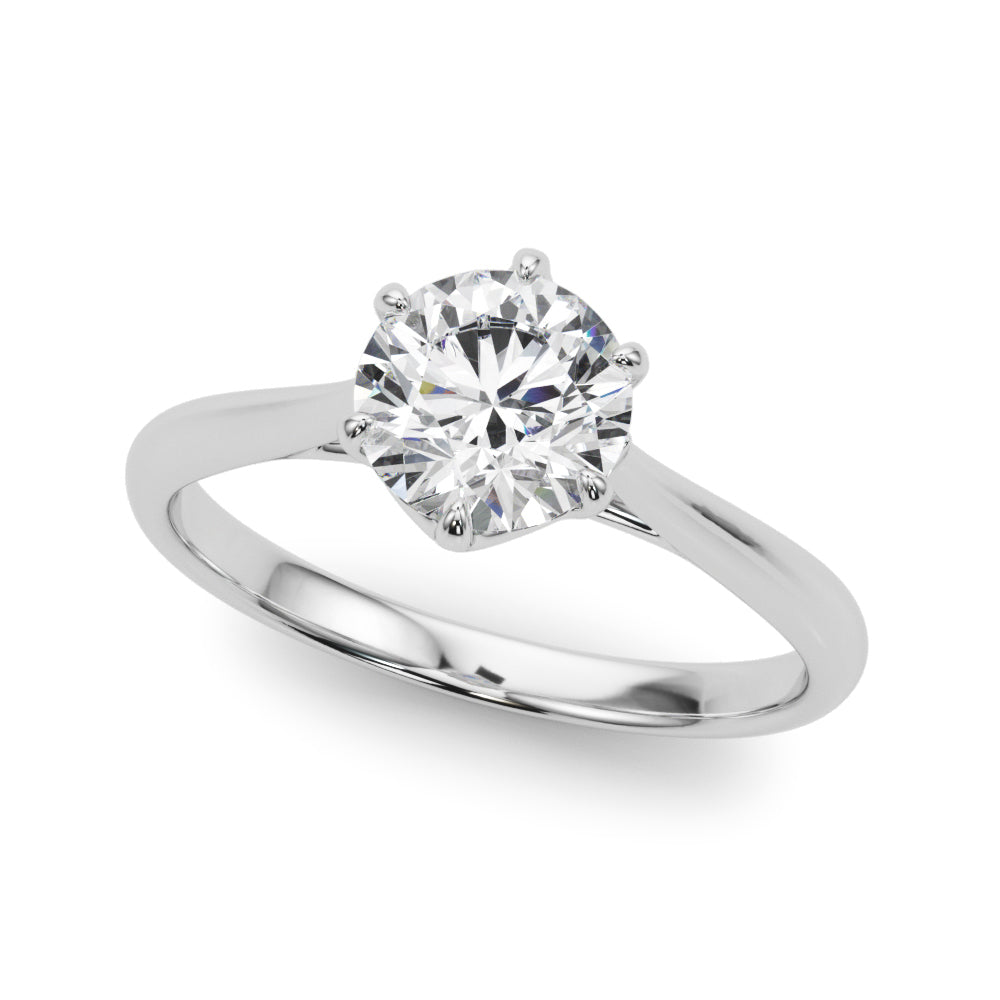 Solitaire Round Engagement Rings