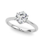 Solitaire Round Engagement Rings