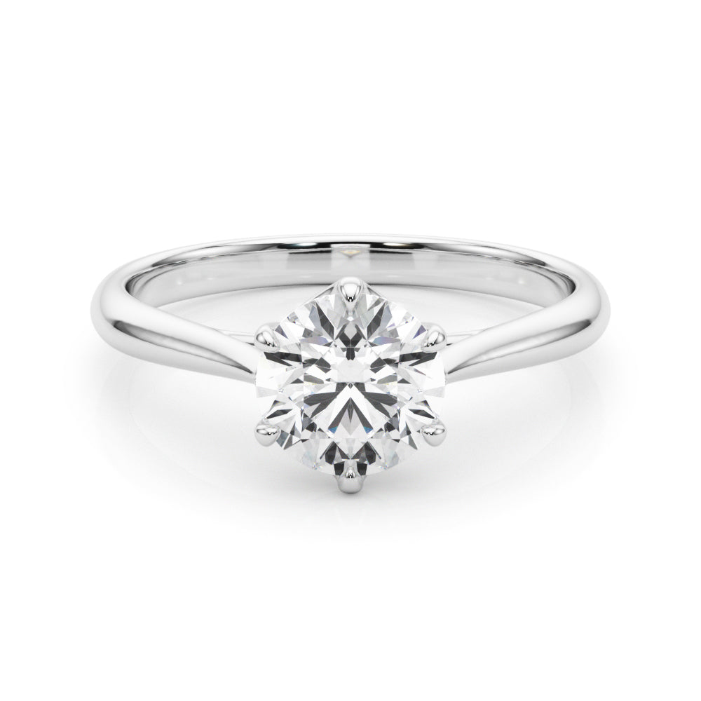 Solitaire Round Engagement Rings