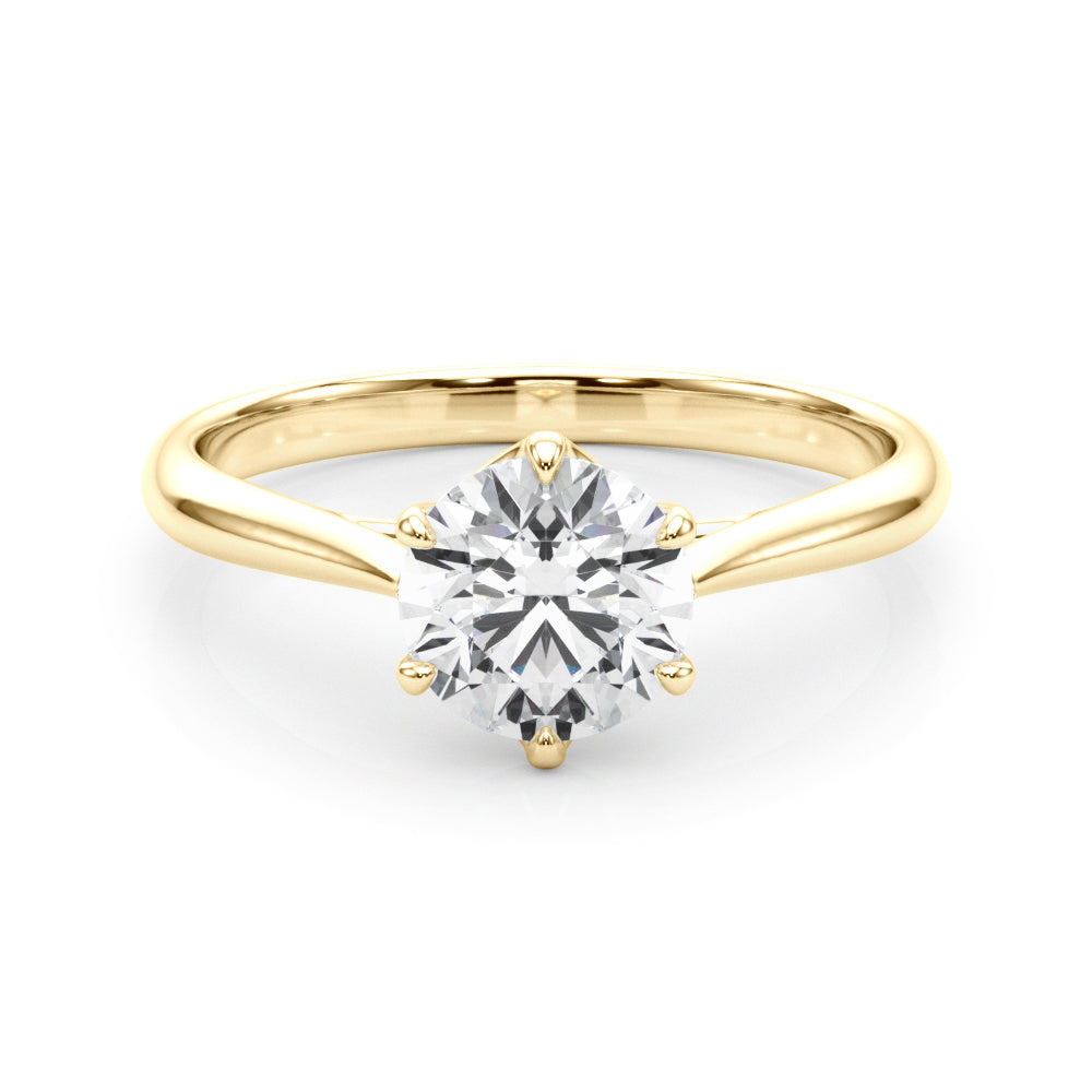 Solitaire Round Engagement Rings