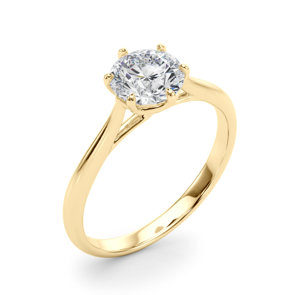 Solitaire Round Engagement Rings