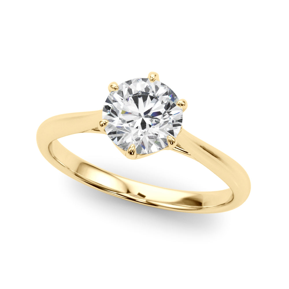 Solitaire Round Engagement Rings