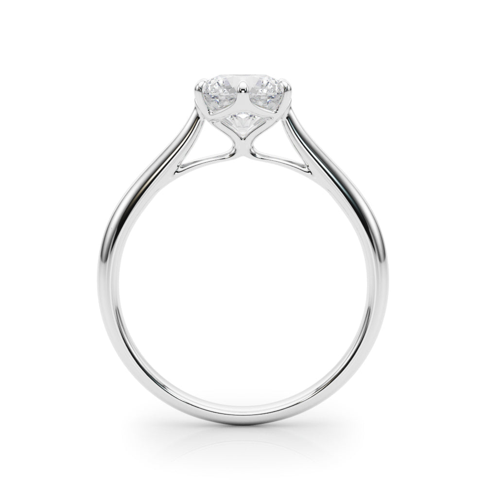 Lab Grown Solitaire Round Engagement Rings