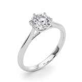 Lab Grown Solitaire Round Engagement Rings