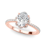 Natural Diamond ENGAGEMENT RING OVAL CENT