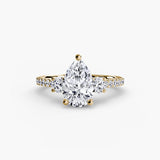 Three-Stone Ring with Pavé Band 5