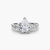 Five Stone Ring with Pavé Band