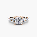 Five Stone Ring with Pavé Band