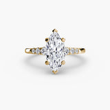 Solitaire with Shoulder Accents