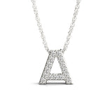 Natural Diamond Initial A Pendant