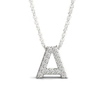 Natural Diamond Initial A Pendant