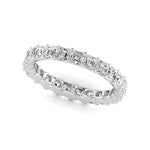 Natural Diamond Full Eternity Asscher Wedding Ba
