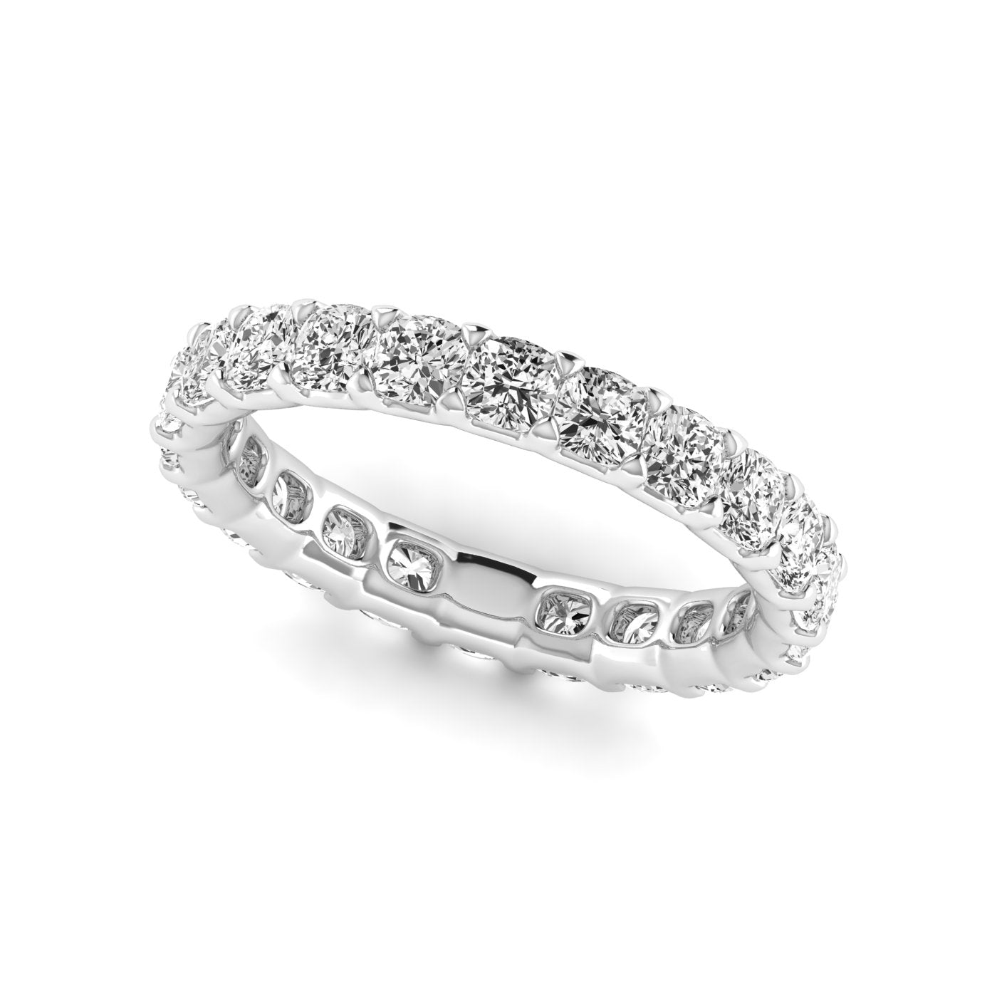 Lab Grown Diamond Full Eternity Cushion Wedding Ba
