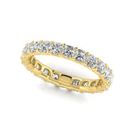 Natural Diamond Full Eternity Cushion Wedding Ba