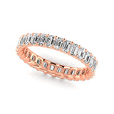 Lab Grown Diamond Emerald Cut Eternity Band