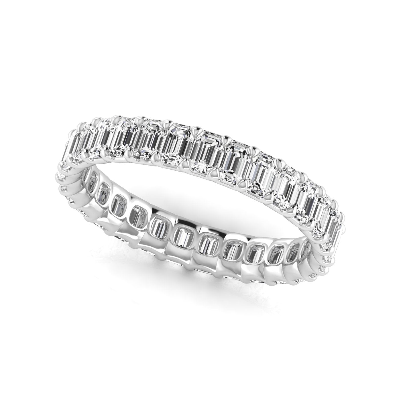 Lab Grown Diamond Emerald Cut Eternity Band