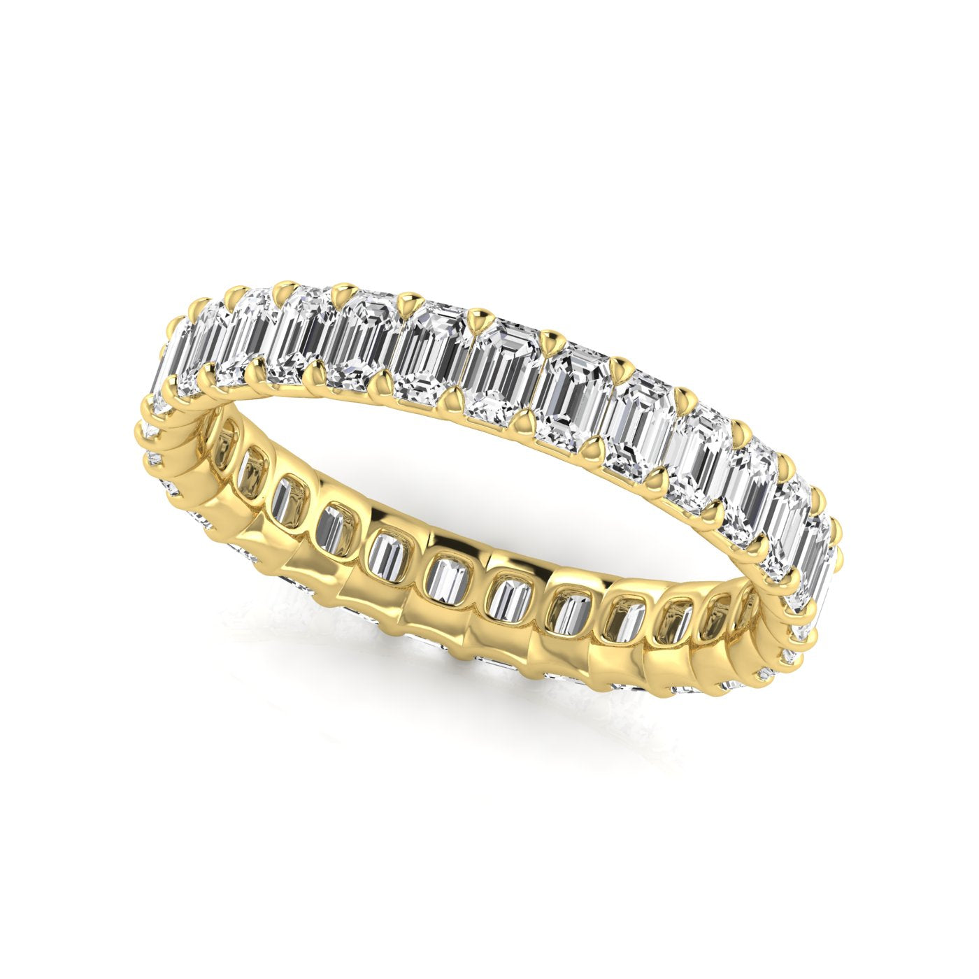 Natural Diamond Emerald Cut Eternity Band