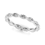 Lab Grown Diamond Emerald Cut Eternity Band