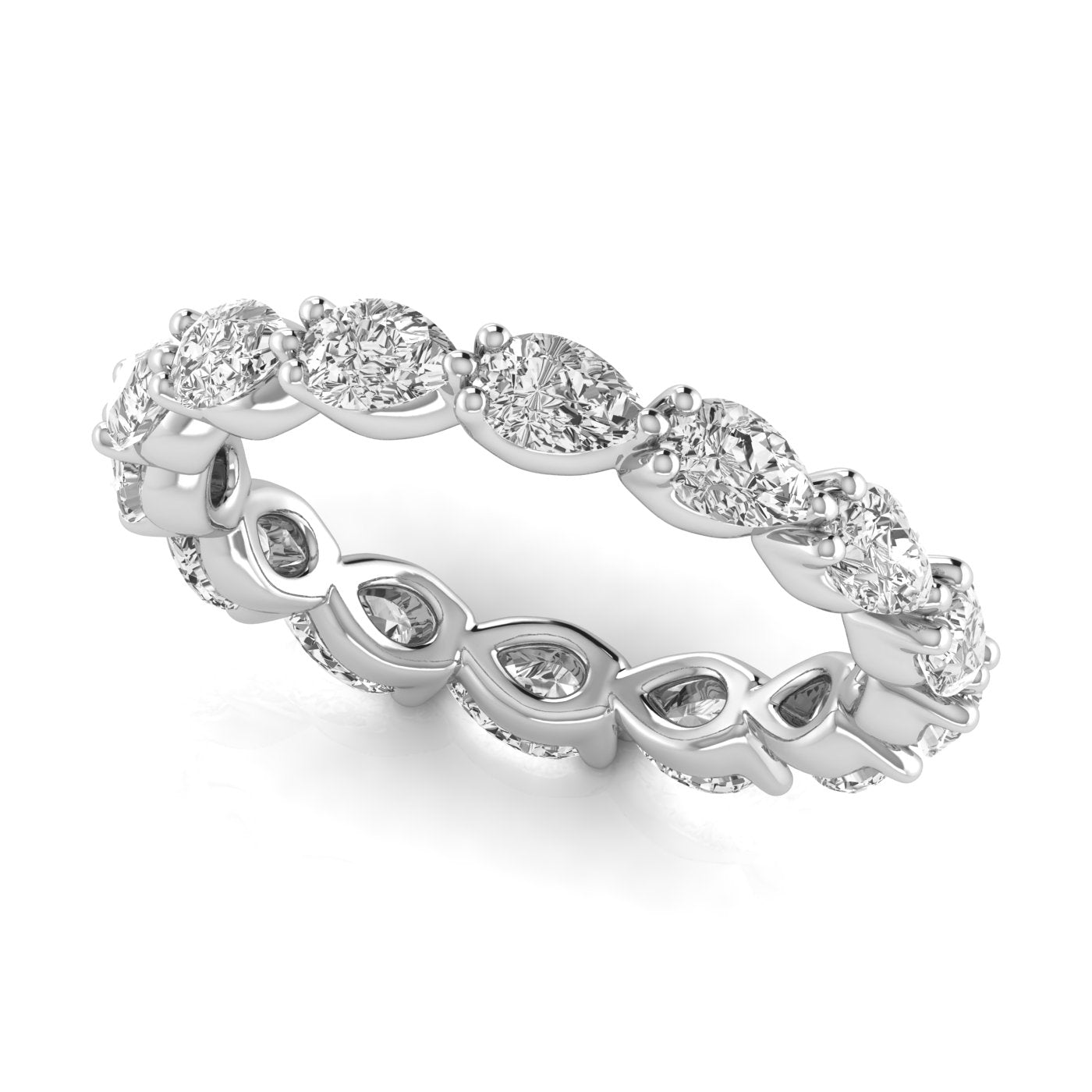 Lab Grown Diamond Full Eternity Pear Wedding Band