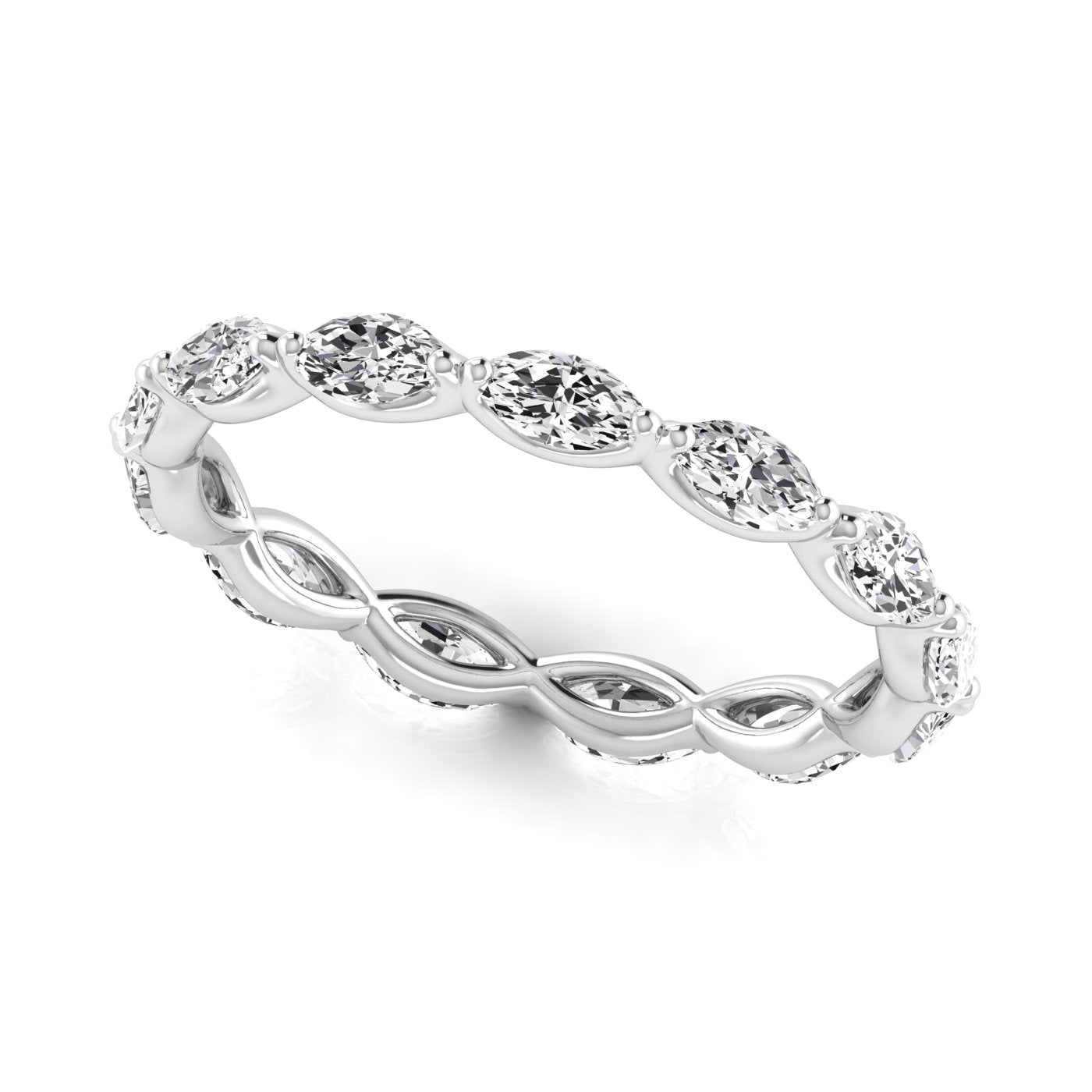 Lab Grown Diamond Emerald Cut Eternity Band