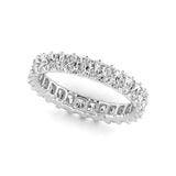 Natural Diamond Full Eternity Radiant Wedding Ba