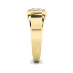 2CTW Round Shaped Lab Grown Diamond (G/VS) Mens Ring in 14K Gold