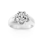 2CTW Round Shaped Lab Grown Diamond (F/VS) Mens Ring in 14K Gold