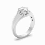 2CTW Round Shaped Lab Grown Diamond (F/VS) Mens Ring in 14K Gold
