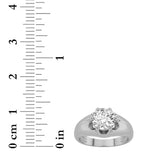 2CTW Round Shaped Lab Grown Diamond (F/VS) Mens Ring in 14K Gold