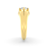 2CTW Round Shaped Lab Grown Diamond (G/VS) Mens Ring in 14K Gold