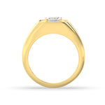 2CTW Radiant Shaped Lab Grown Diamond (F/VS) Mens Ring in 14K Gold