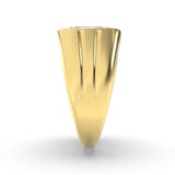 2CTW Radiant Shaped Lab Grown Diamond (F/VS) Mens Ring in 14K Gold