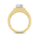 3CTW Emerald Shaped Lab Grown Diamond (F/VS) Mens Ring in 14K Gold