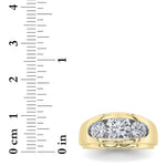 3CTW Round Shaped Lab Grown Diamond (G/VS) Mens Ring in 14K Gold