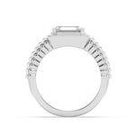 2.5CTW Emerald Shaped Lab Grown Diamond (F/VS) Mens Ring in 14K Gold