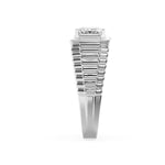 2.5CTW Emerald Shaped Lab Grown Diamond (F/VS) Mens Ring in 14K Gold