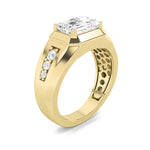3.25CTW Emerald Shaped Lab Grown Diamond (F/VS) Ring in 14K Gold
