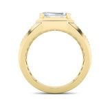 3.25CTW Emerald Shaped Lab Grown Diamond (F/VS) Ring in 14K Gold