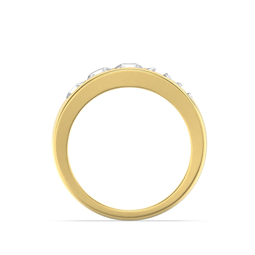 2CTW Round Shaped Lab Grown Diamond (F/VS) Mens Ring in 14K Gold