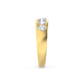 2CTW Round Shaped Lab Grown Diamond (F/VS) Mens Ring in 14K Gold