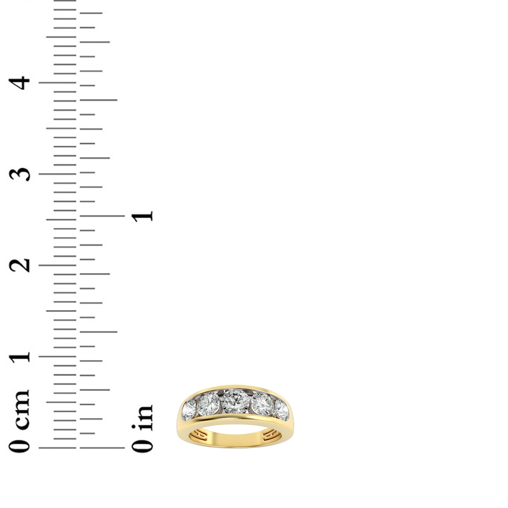 2CTW Round Shaped Lab Grown Diamond (F/VS) Mens Ring in 14K Gold