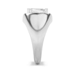 3CTW Emerald Shaped Lab Grown Diamond (F/VS) Mens Ring in 14K Gold
