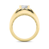 3CTW Emerald Shaped Lab Grown Diamond (F/VS) Mens Ring in 14K Gold